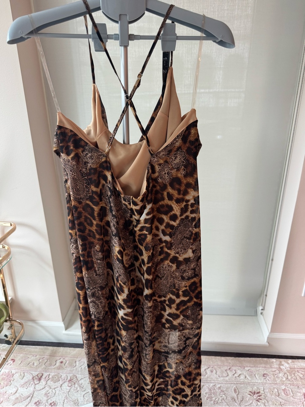 Fashion Nova Leopard-Print Maxi Slip Dress - Brown - Picture 3 of 13